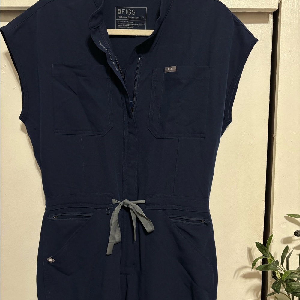Figs Deep Blue Technical Collection Jumpsuit - image 1
